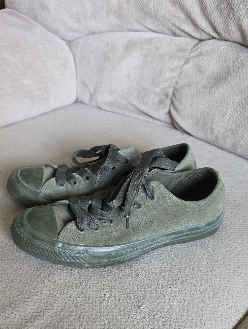 Converse Olive Green Canvas Low-Top Sneakers